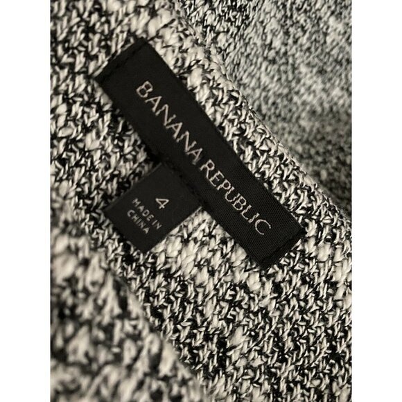 Banana Republic Sz 4 Women’s‎ Gray White Asymmetrical Zipper Blazer Jacket - Picture 3 of 4